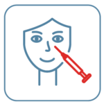 Graphic of a person getting botox